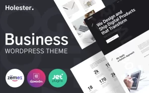 Holester Business Services Website Template WordPress Theme 1.0.1 GPL Theme