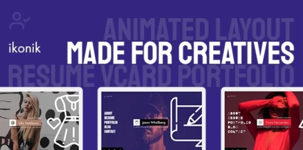 Ikonik Resume vCard WordPress Theme 1.3.8 GPL Theme