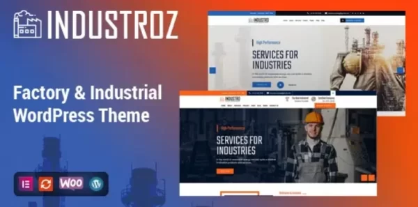 Industroz Factory Industrial WordPress Theme 4.6 GPL Theme