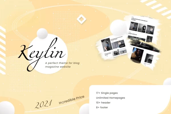 Keylin WordPress Magazine and Blog Theme 1.5 GPL Theme