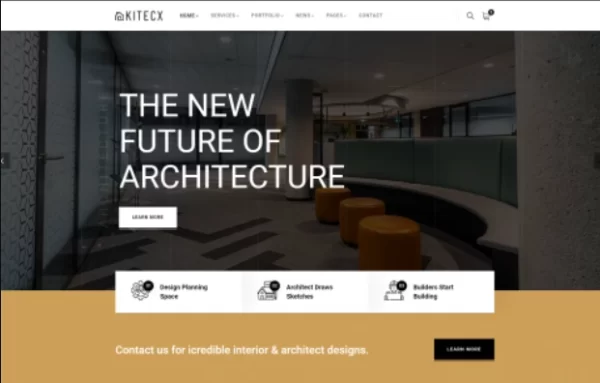 Kitecx Architecture Interior WordPress Theme 1.0.3 GPL Theme