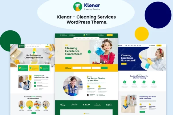 Klenar – Cleaning Services WordPress Theme + RTL 1.0.2 GPL Theme