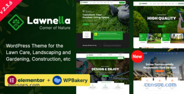 Lawnella Gardening Landscaping WordPress Theme 1.2.0 GPL Theme