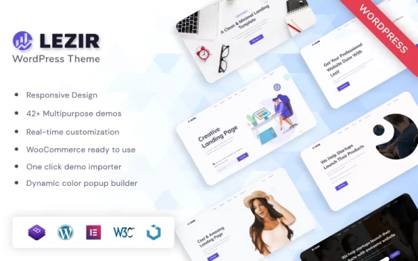 Lezir WordPress Landing Page Theme WordPress Theme 1.1.0 GPL Theme