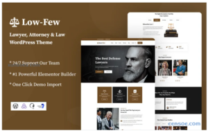 Lowfew Lawyer and Attorney Responsive WordPress Theme 1.0.1 GPL Theme