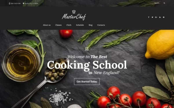 Master Chef Cooking School WordPress Theme 1.0.0 GPL Theme