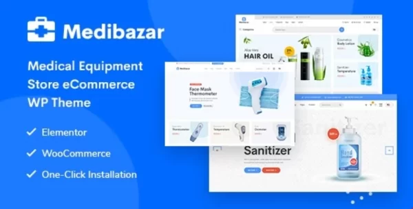 Medibazar  – Medical WooCommerce Theme 1.8.8 GPL Theme