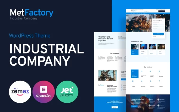 MetFactory Industry Company WordPress Theme 1.0.1 GPL Theme