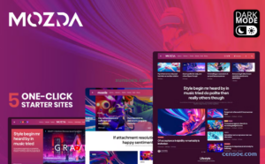 Mozda Micro Magazine Blog Theme with Dark Mode 1.1 GPL Theme