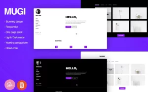 Mugi Personal Portfolio Resume WordPress Theme 1.0.4 GPL Theme