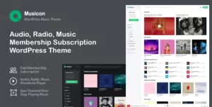 Musicon – WordPress Membership Music Theme 2.3 GPL Theme