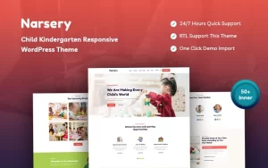 Narsery Child Kindergarten Responsive WordPress Theme 1.0.0 GPL Theme