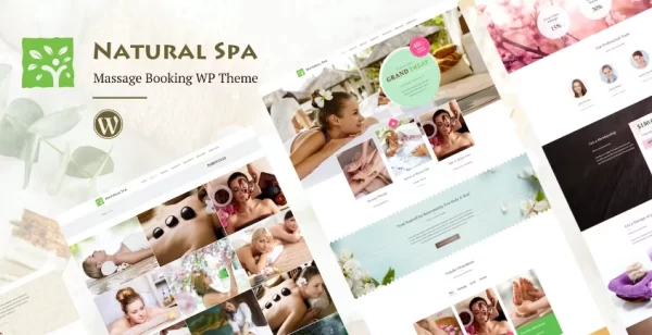 Natural Spa Massage Booking WordPress Theme 3.0 GPL Theme