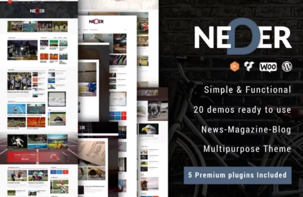 Neder WordPress News Magazine and Blog Theme 1.0 GPL Theme
