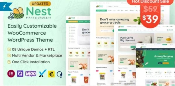 Nest Grocery Store WooCommerce WordPress Theme 1.6.6 GPL Theme