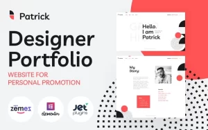 Patrick Designer Portfolio Website for Personal Promotion WordPress Theme 1.0.0 GPL Theme