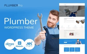 PlumberPro Reliable And Innovative Plumber WordPress Theme 1.0.0 GPL Theme