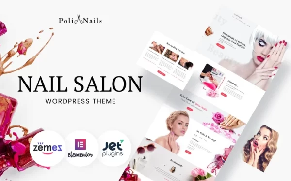 Poli Nails Nail Salon with Great Widgets and WordPress Elementor Theme WordPress Theme 1.0.0 GPL Theme