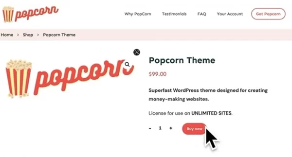 Popcorn Theme 2.0.4 GPL Theme