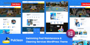 Pulclean Swimming Pool Maintenance Cleaning WordPress Theme 1.0.9 GPL Theme