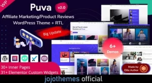 Puva Online Blogging Affiliate Product Reviews WordPress Theme 2.3 GPL Theme