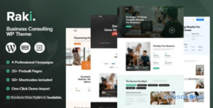 Raki Business, Finance Consulting WordPress Theme 1.0.1 GPL Theme