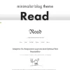 Read WP Minimalist WordPress Blog Theme 4.6.1破解版主题