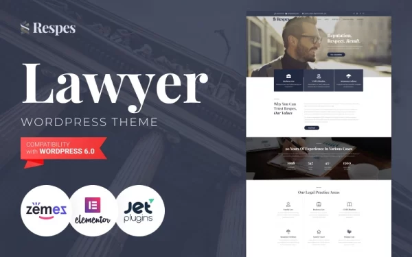Respes Lawyer WordPress Theme 1.0.1 GPL Theme