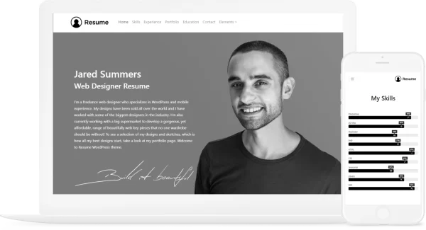 Resume WordPress Theme 2.0.2 GPL Theme