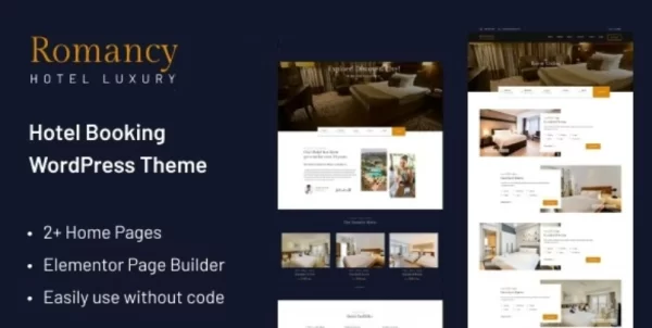 Romancy Hotel Booking WordPress Theme 1.1.0 GPL Theme