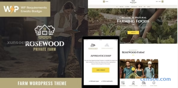 Rosewood | Eco Organic Farming Agricultural WordPress Theme 1.3.7 GPL Theme