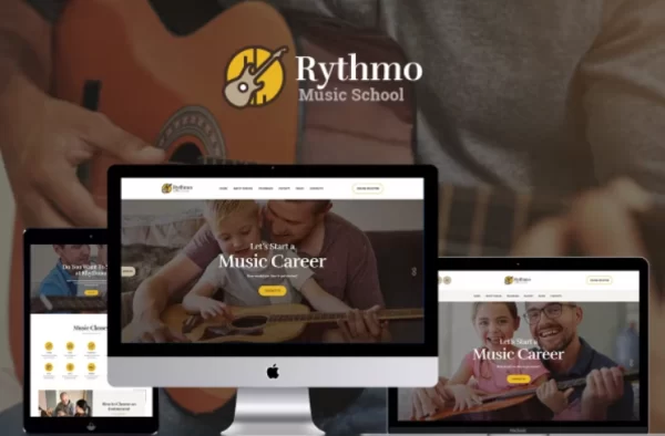 Rythmo Music School WordPress Theme 1.2.2 GPL Theme