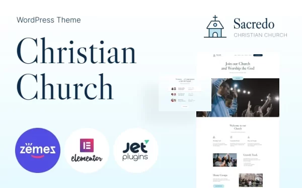 Sacredo Responsive Religious WordPress Theme 1.0.1 GPL Theme
