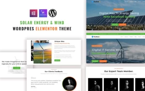 Solarwind Solar Energy and Wind WordPress Elementor Theme WordPress Theme 1.0.0 GPL Theme