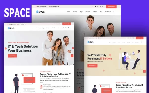 Space- Technology IT Solutions WordPress Theme WordPress Theme 1.0.1 GPL Theme