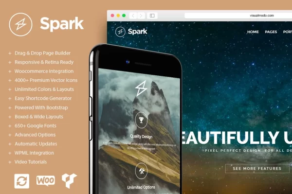 Spark Drag Drop WordPress Theme 5.3.6 GPL Theme
