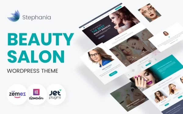 Stephania Beauty Salon Skin Care WordPress Theme 1.0.1 GPL Theme