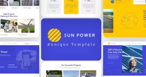 SunPower Solar Renewable Energy Theme 1.0.4 GPL Theme