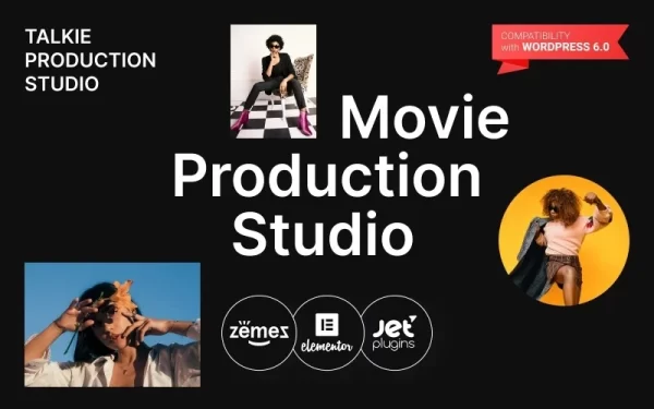 Talkie Production Studio Movie WordPress Theme 1.0.1 GPL Theme
