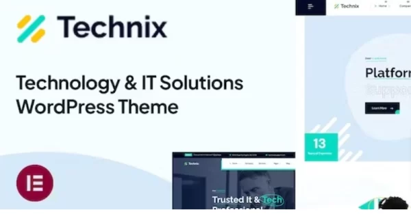 Technix – Technology IT Solutions WP Theme 1.0.3 GPL Theme