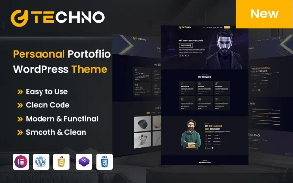 Techno Personal Portfolio WordPress Theme 5.0.0 GPL Theme