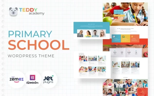 Teddy Academy Primary School WordPress Elementor Theme WordPress Theme 1.0.1 GPL Theme