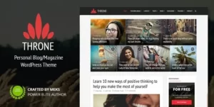 Throne Personal Blog WordPress Theme 2.1 GPL Theme