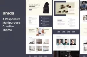 Umda Responsive Multipurpose Creative Theme 1.0.8 GPL Theme