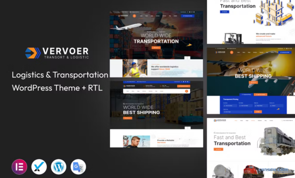 Vervoer – Logistics WordPress Theme 1.0.1 GPL Theme