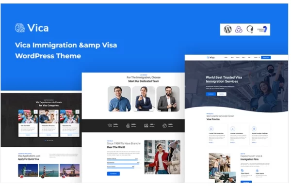 Vica – Immigration Visa WordPress Theme 1.0.1 GPL Theme