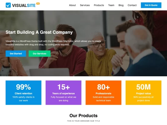 VisualSite Pro 1.1.0 GPL Theme