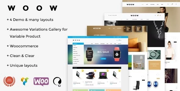 WOOW Responsive WooCommerce Theme 1.2.3 GPL Theme