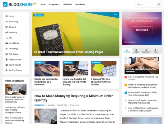 WP Enjoy – BlogShare Pro 1.0.4 GPL Theme