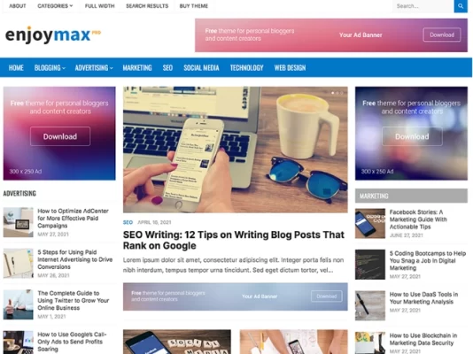 WP Enjoy – EnjoyMax Pro 1.0.8 GPL Theme